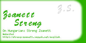 zsanett streng business card